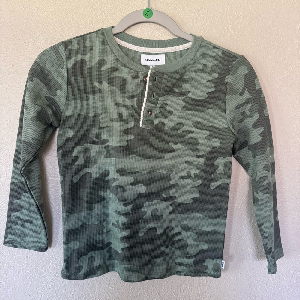 Sammy + Nat Boys Green Camo Long Sleeve Tee
